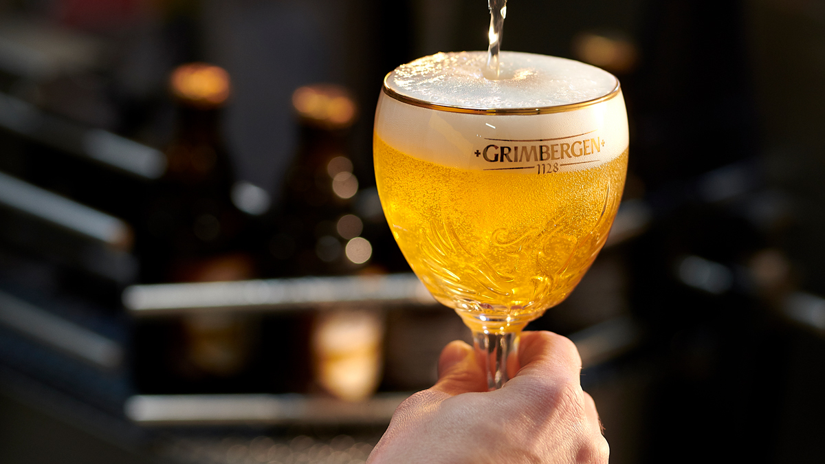 Dessous de verre à bière Grimbergen l'intensité d'une légende